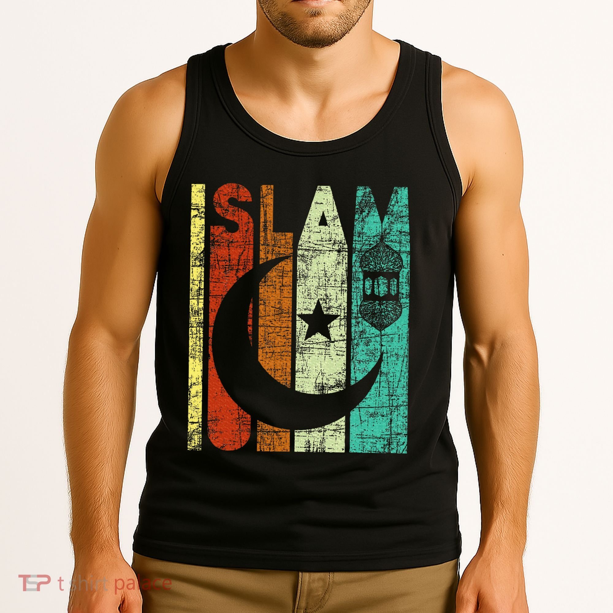 Islam Islamic Religion Allah Muslim Ramadan Arabic Tank Top