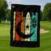 Islam Islamic Religion Allah Muslim Ramadan Arabic Golf Towel thumb 1