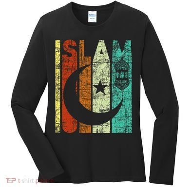 Islam Islamic Religion Allah Muslim Ramadan Arabic Women's Long Sleeve Shirt