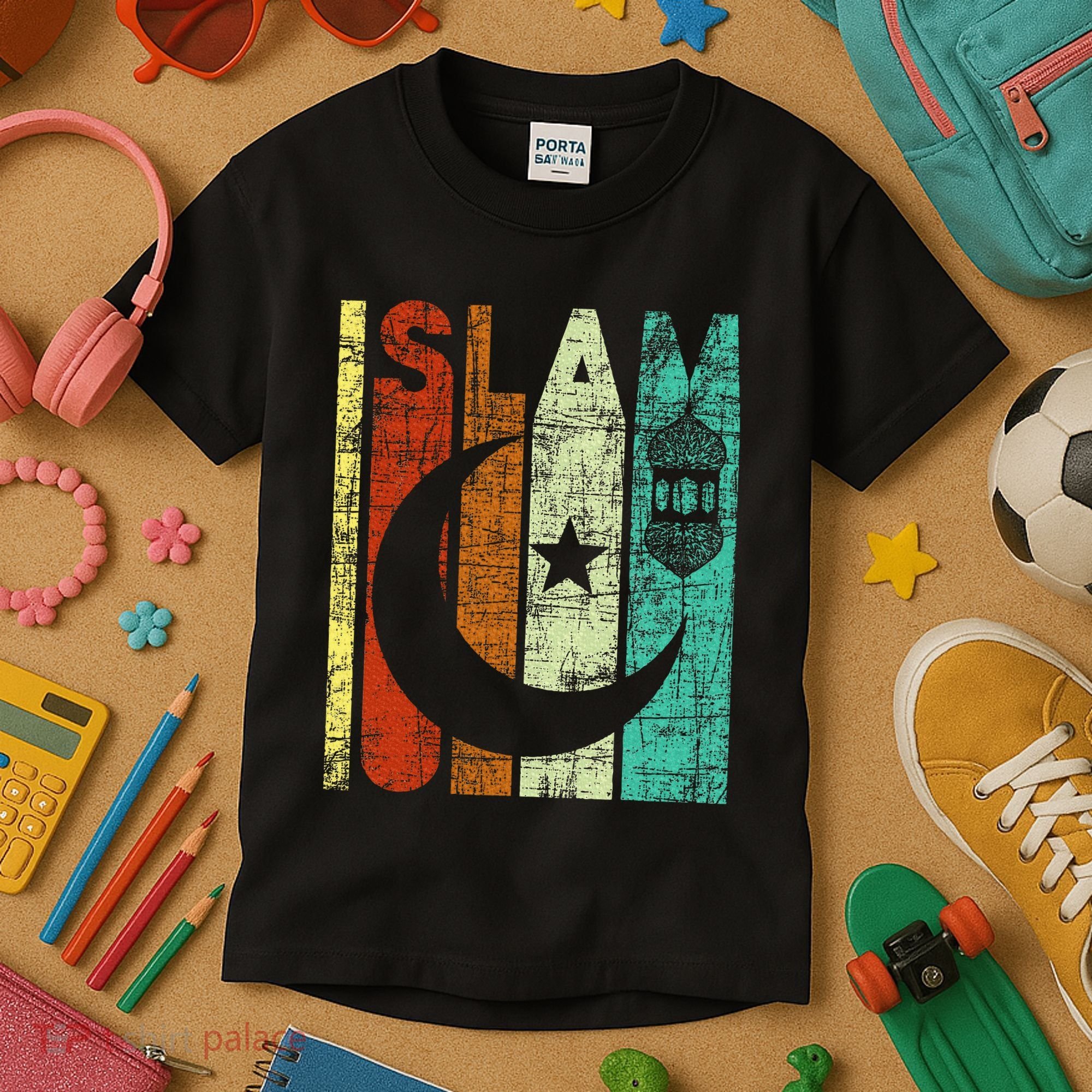 Islam Islamic Religion Allah Muslim Ramadan Arabic Kids T-Shirt