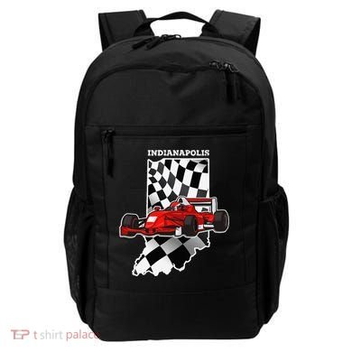 Indianapolis Indycar Racing Map Flag Backpack