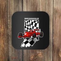 Indianapolis Indycar Racing Map Flag Coaster thumb 0