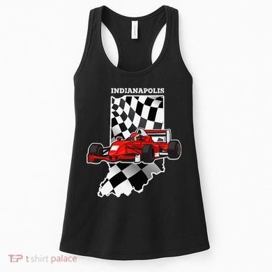 Indianapolis Indycar Racing Map Flag Women's Tank Top