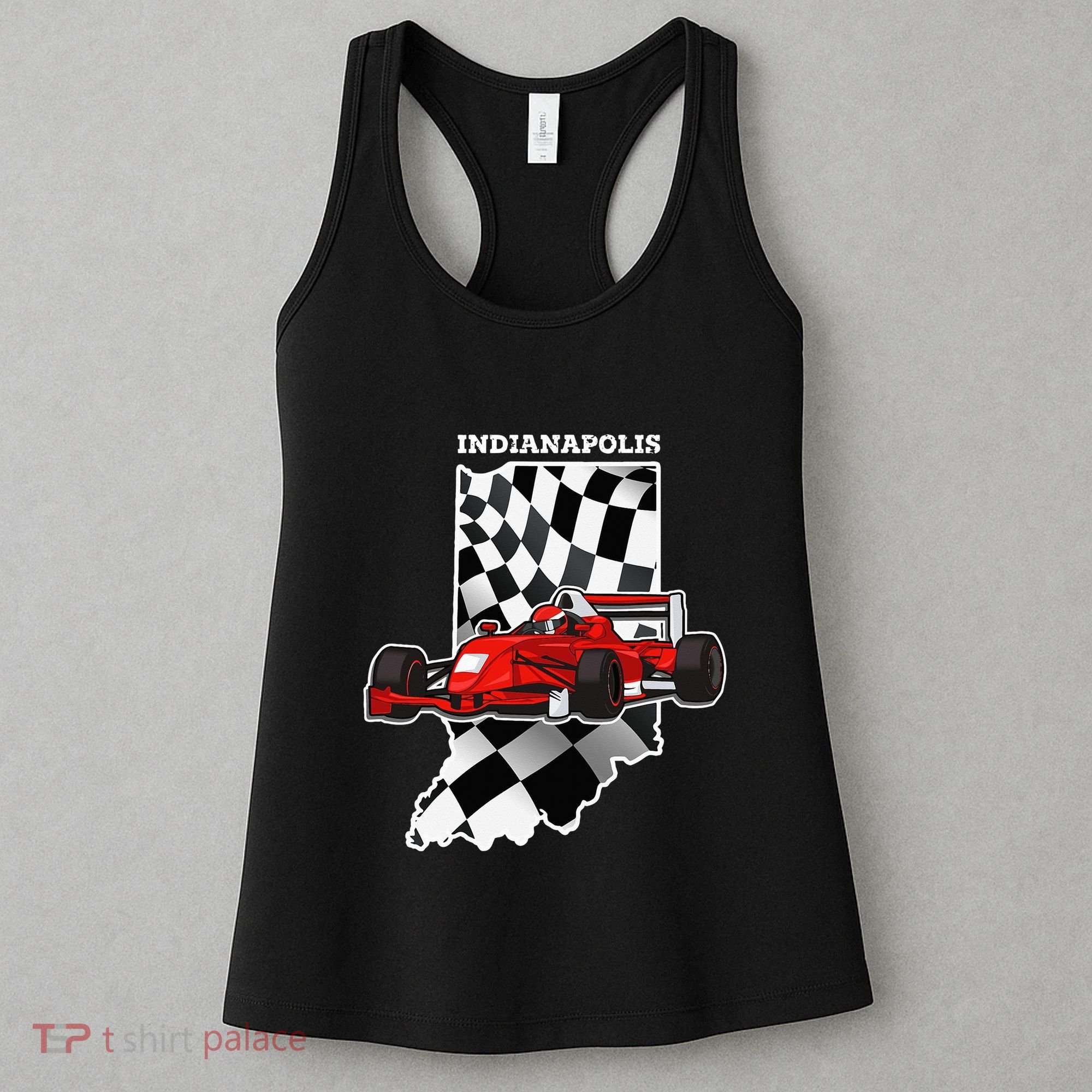 Indianapolis Indycar Racing Map Flag Women's Tank Top
