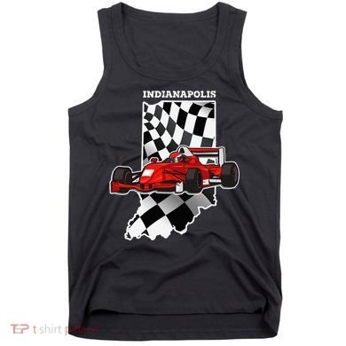 Indianapolis Indycar Racing Map Flag Tank Top