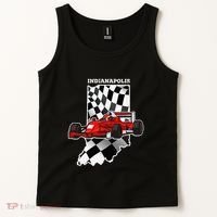 Indianapolis Indycar Racing Map Flag Tank Top thumb 2