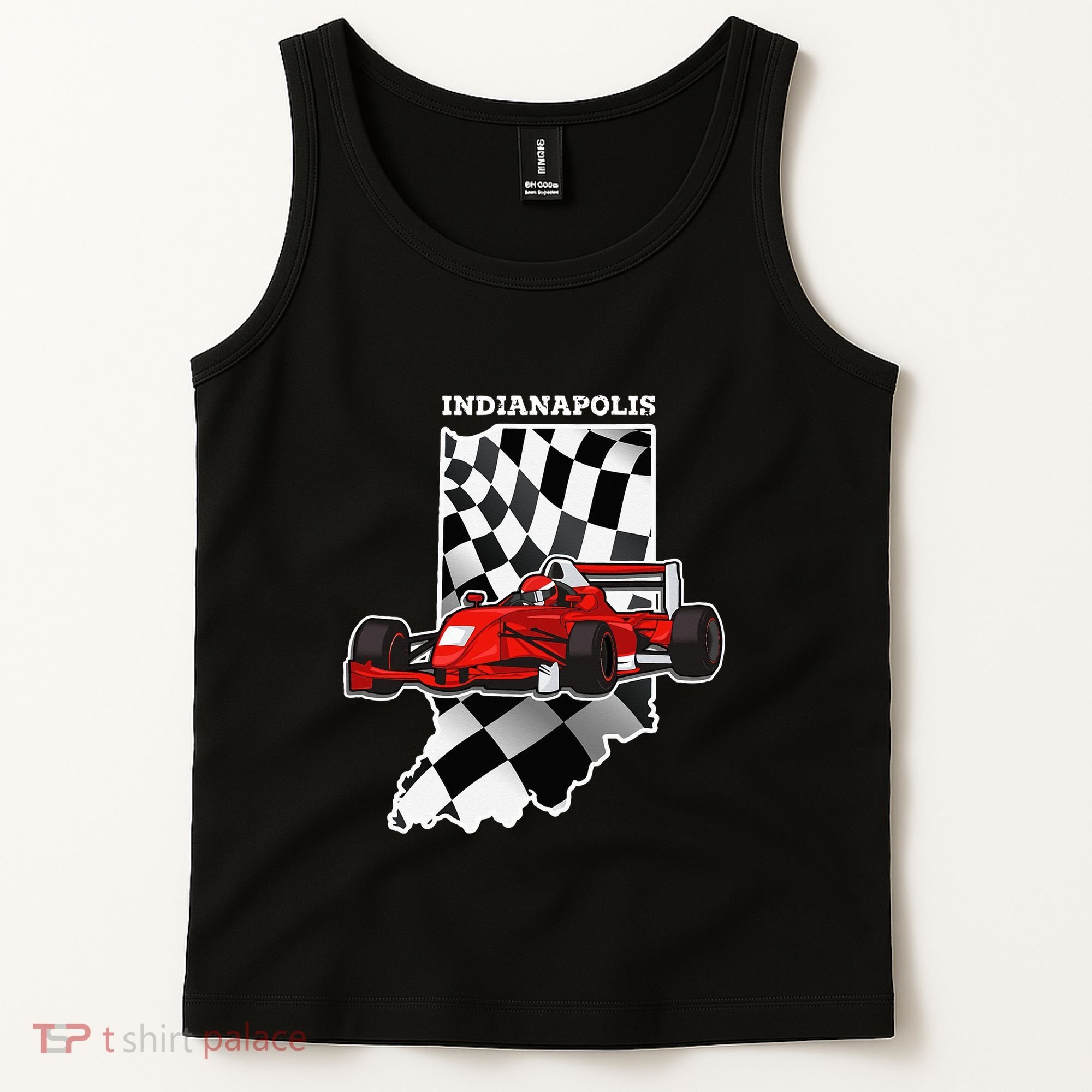 Indianapolis Indycar Racing Map Flag Tank Top