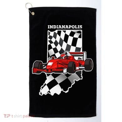Indianapolis Indycar Racing Map Flag Golf Towel