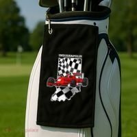 Indianapolis Indycar Racing Map Flag Golf Towel thumb 2