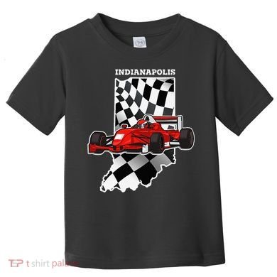 Indianapolis Indycar Racing Map Flag Toddler T-Shirt
