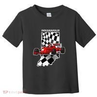 Indianapolis Indycar Racing Map Flag Toddler T-Shirt thumb 0