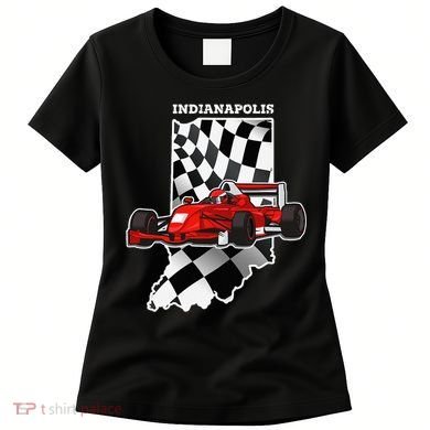 Indianapolis Indycar Racing Map Flag Women's T-Shirt