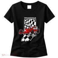 Indianapolis Indycar Racing Map Flag Women's T-Shirt thumb 0