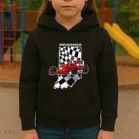 Indianapolis Indycar Racing Map Flag Kids Hoodie thumb 3