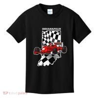 Indianapolis Indycar Racing Map Flag Kids T-Shirt thumb 0