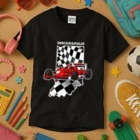Indianapolis Indycar Racing Map Flag Kids T-Shirt thumb 3