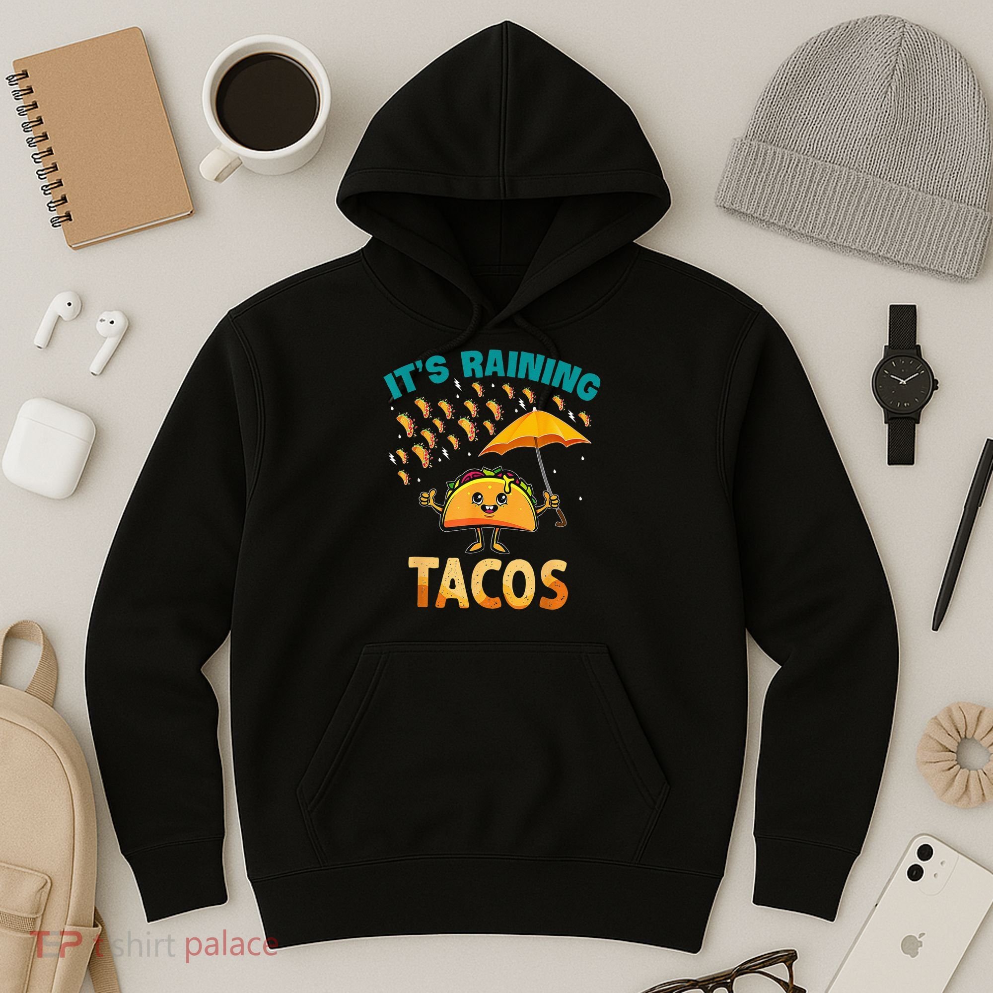 It Is Raining Tacos Funny Taco Kids Hoodie