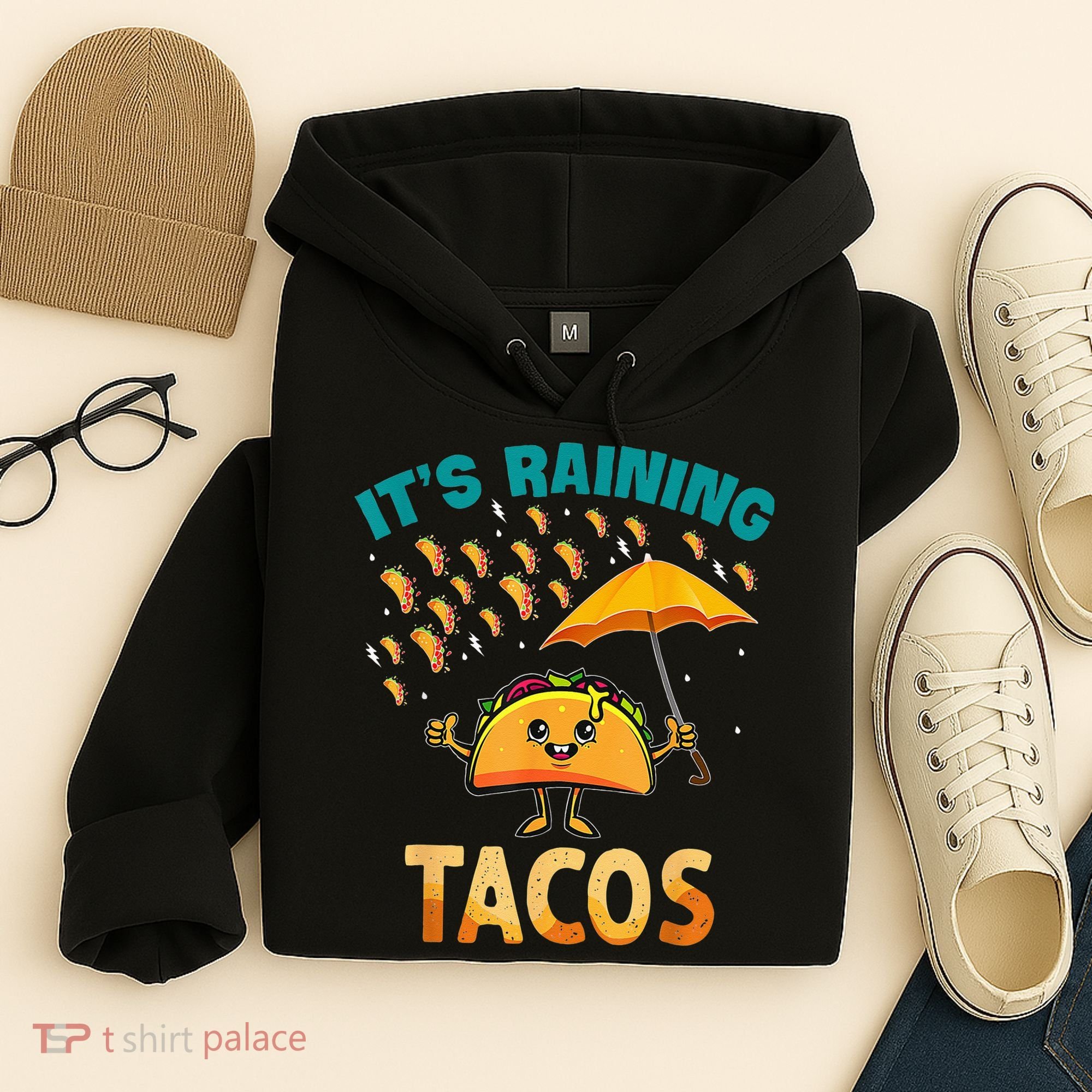 It Is Raining Tacos Funny Taco Kids Hoodie