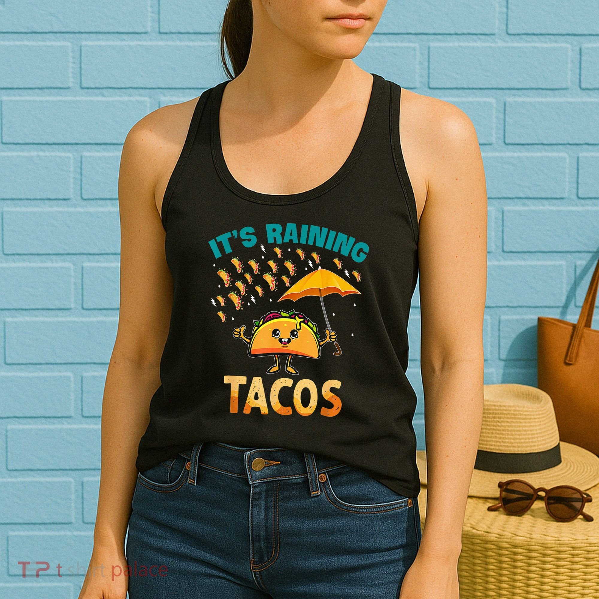 It Is Raining Tacos Funny Taco Kids Women's Tank Top