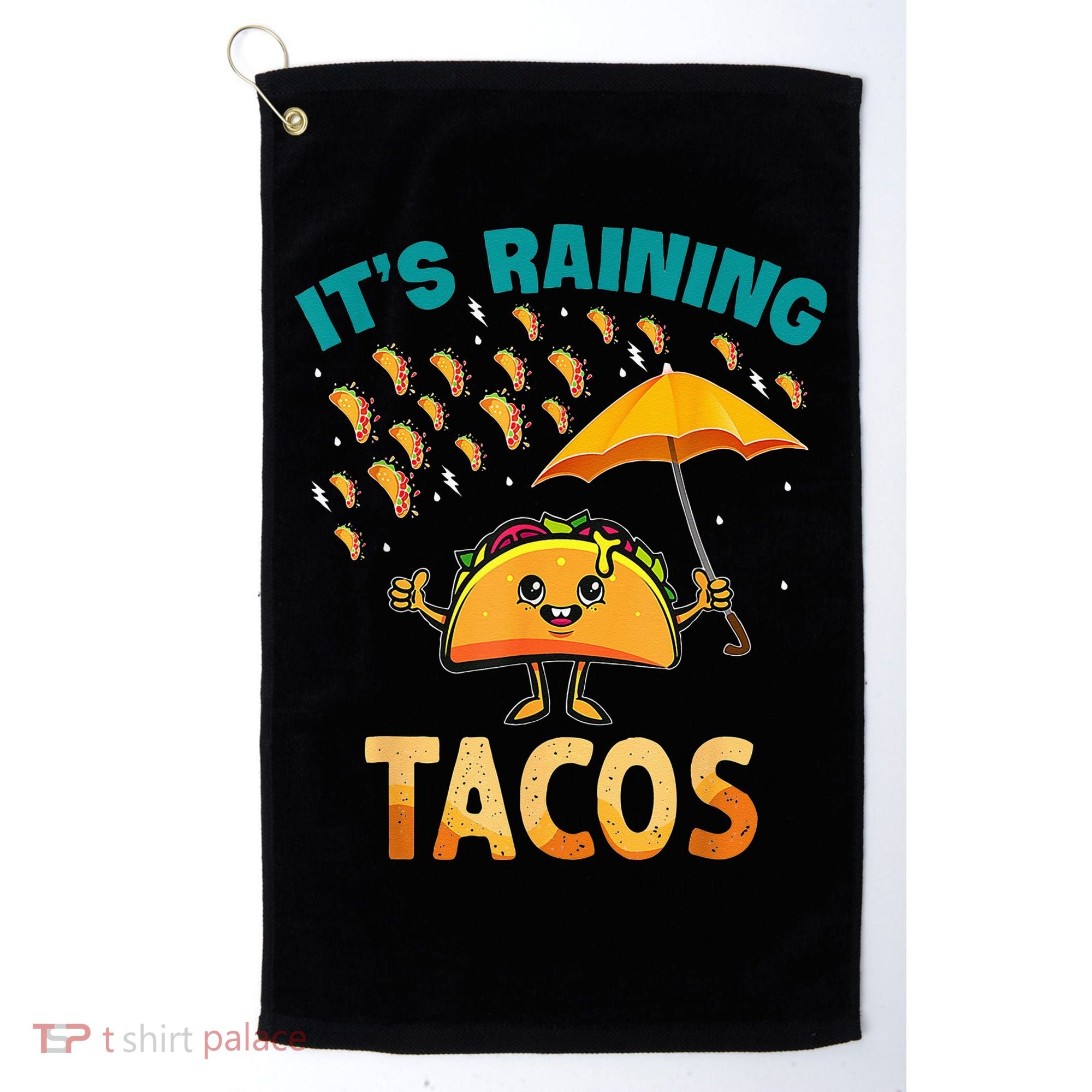 It Is Raining Tacos Funny Taco Kids Golf Towel