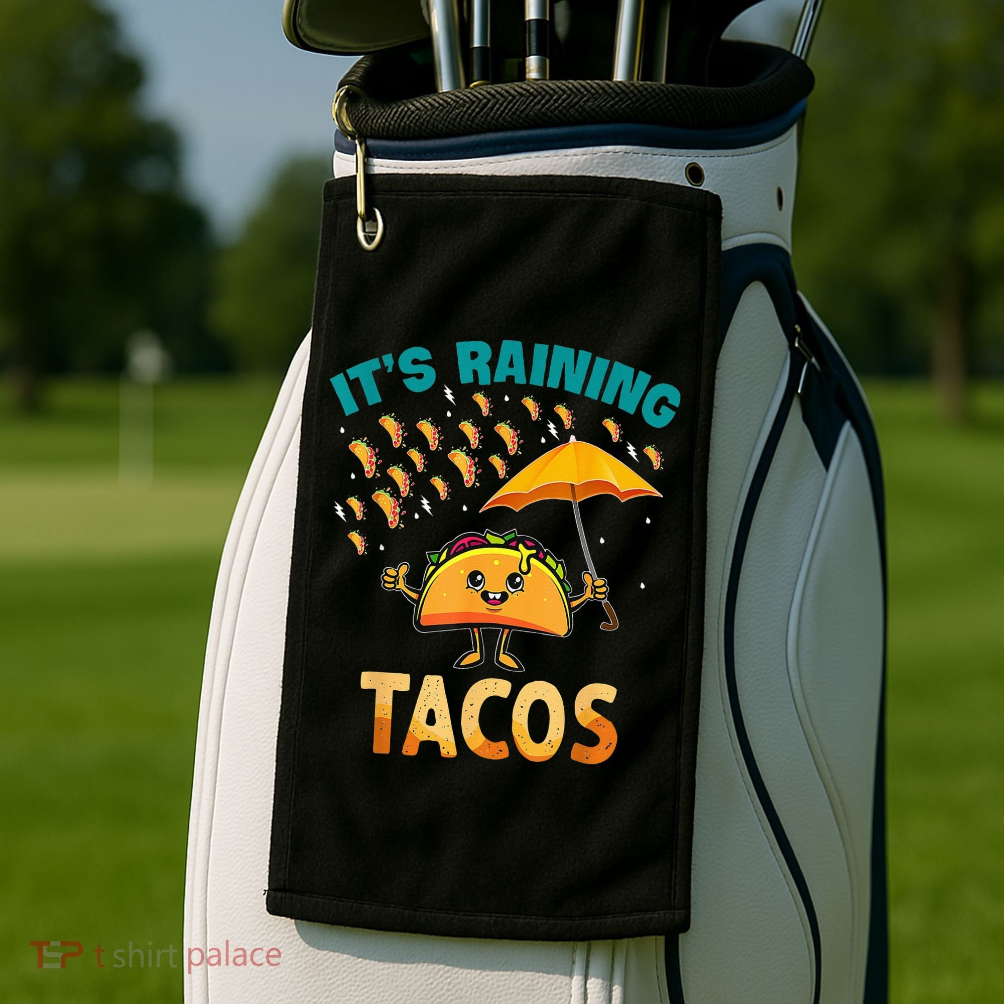It Is Raining Tacos Funny Taco Kids Golf Towel