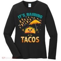 It Is Raining Tacos Funny Taco Kids Women's Long Sleeve Shirt thumb 0