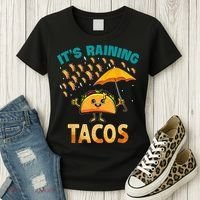 It Is Raining Tacos Funny Taco Kids Women's T-Shirt thumb 3