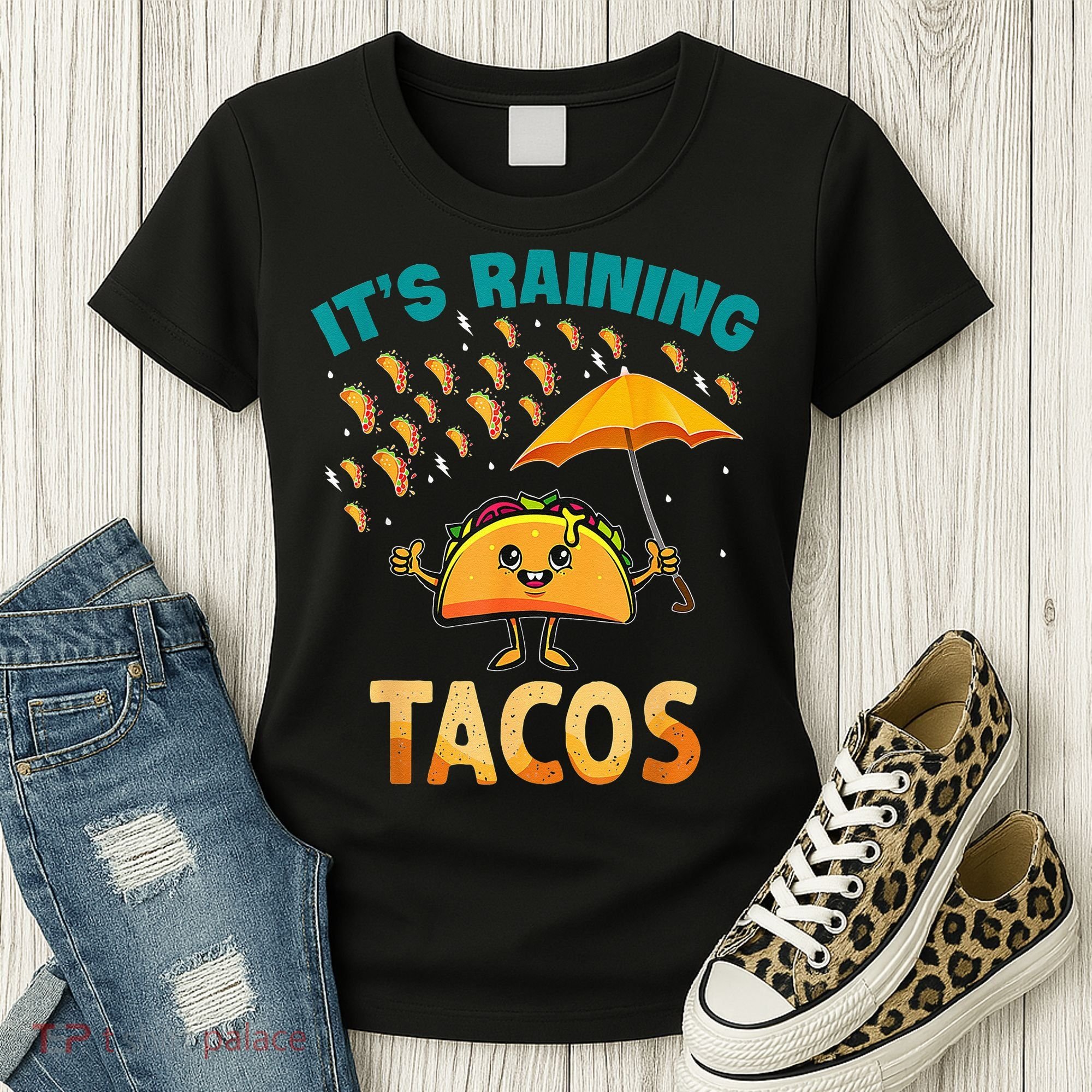 It Is Raining Tacos Funny Taco Kids Women's T-Shirt