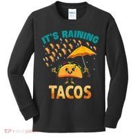 It Is Raining Tacos Funny Taco Kids Kids Long Sleeve Shirt thumb 0