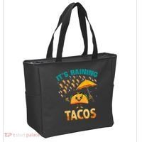 It Is Raining Tacos Funny Taco Kids Tote Bag thumb 2