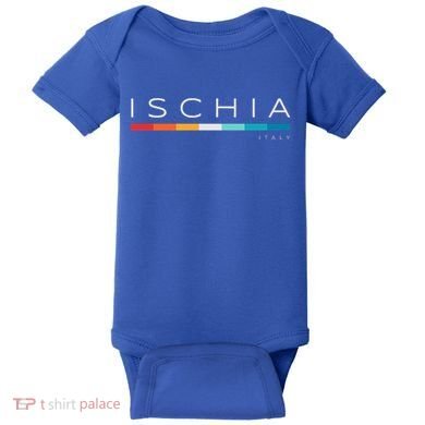 Ischia Italy Retro Baby Bodysuit