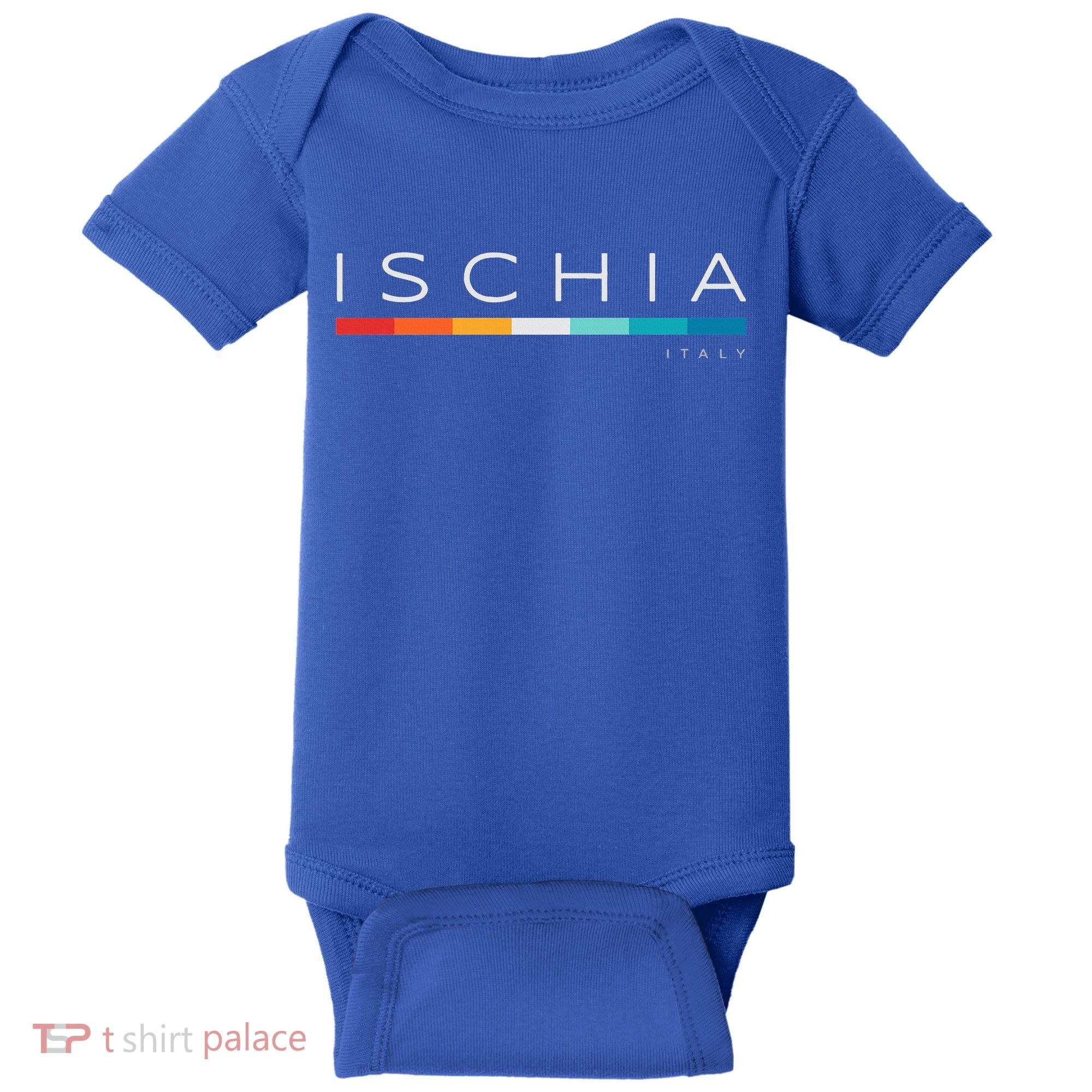 Ischia Italy Retro Baby Bodysuit