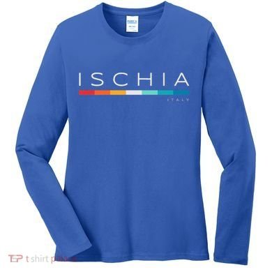 Ischia Italy Retro Women's Long Sleeve Shirt
