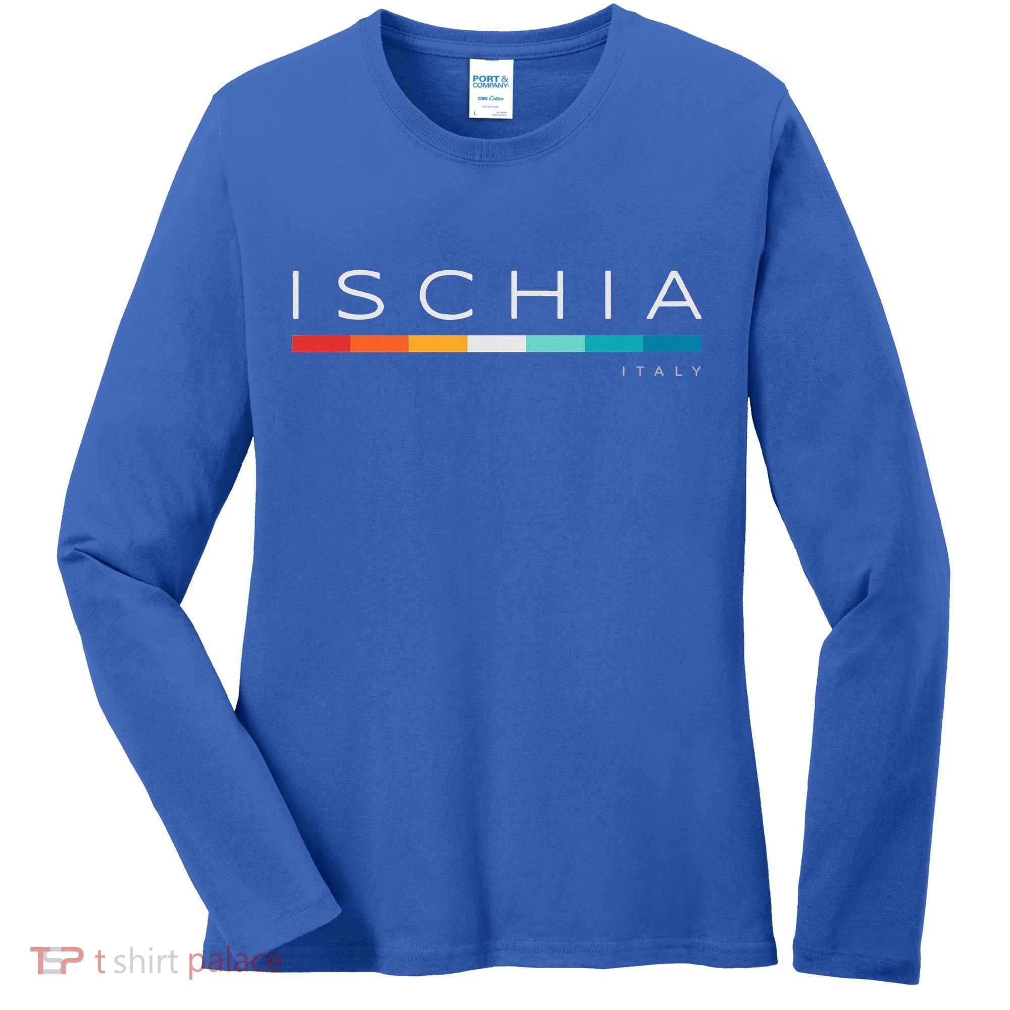 Ischia Italy Retro Women's Long Sleeve Shirt