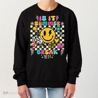Is It Summer Break Yet Teacher Groovy Women's Sweatshirt thumb 0
