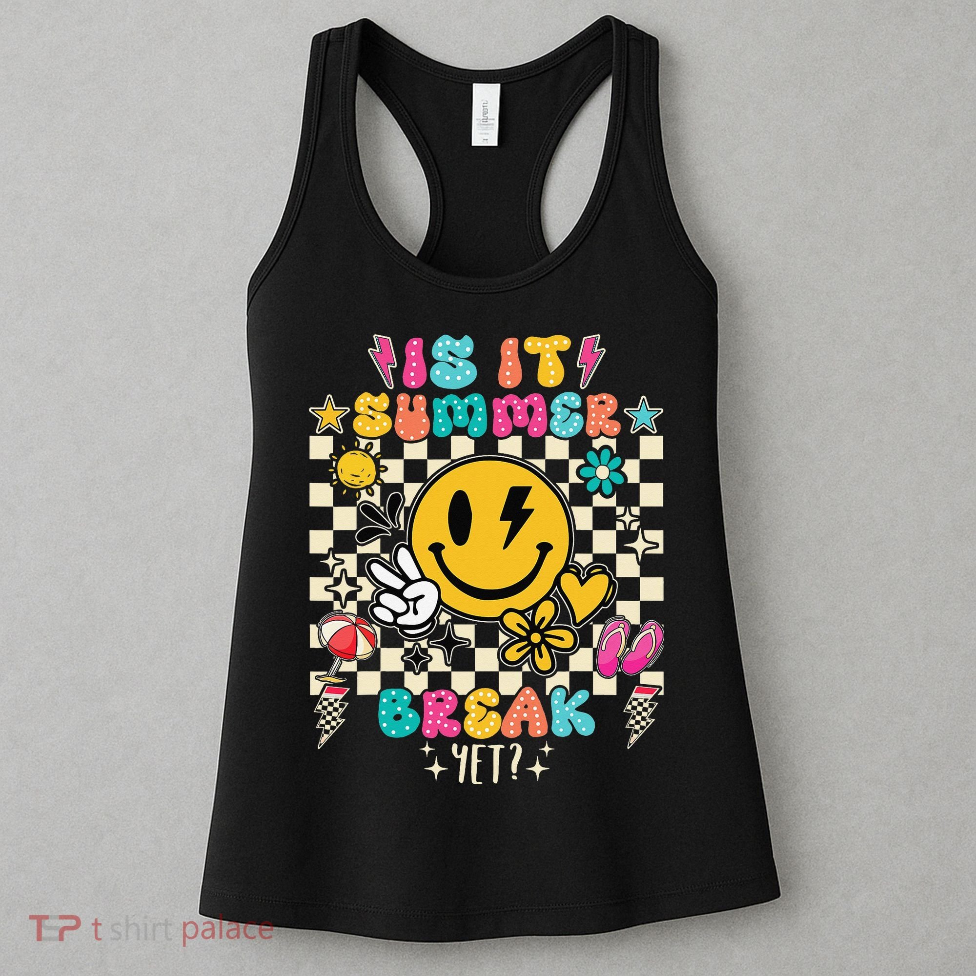 Is It Summer Break Yet Teacher Groovy Women's Tank Top