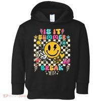 Is It Summer Break Yet Teacher Groovy Toddler Hoodie thumb 0