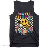 Is It Summer Break Yet Teacher Groovy Tank Top thumb 0