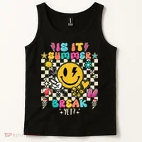 Is It Summer Break Yet Teacher Groovy Tank Top thumb 2