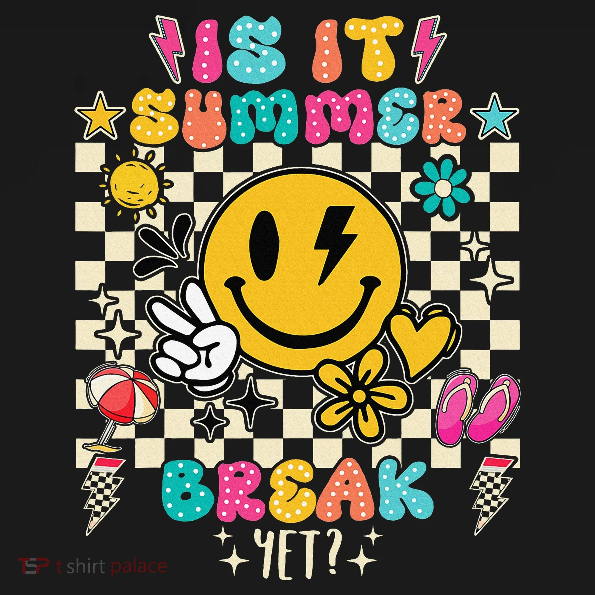 Is It Summer Break Yet Teacher Groovy Tank Top