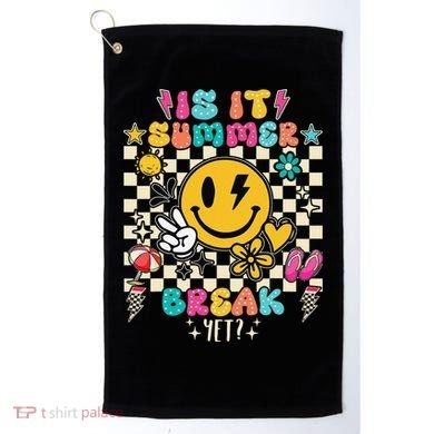 Is It Summer Break Yet Teacher Groovy Golf Towel