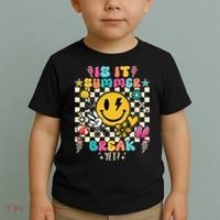Is It Summer Break Yet Teacher Groovy Toddler T-Shirt thumb 2