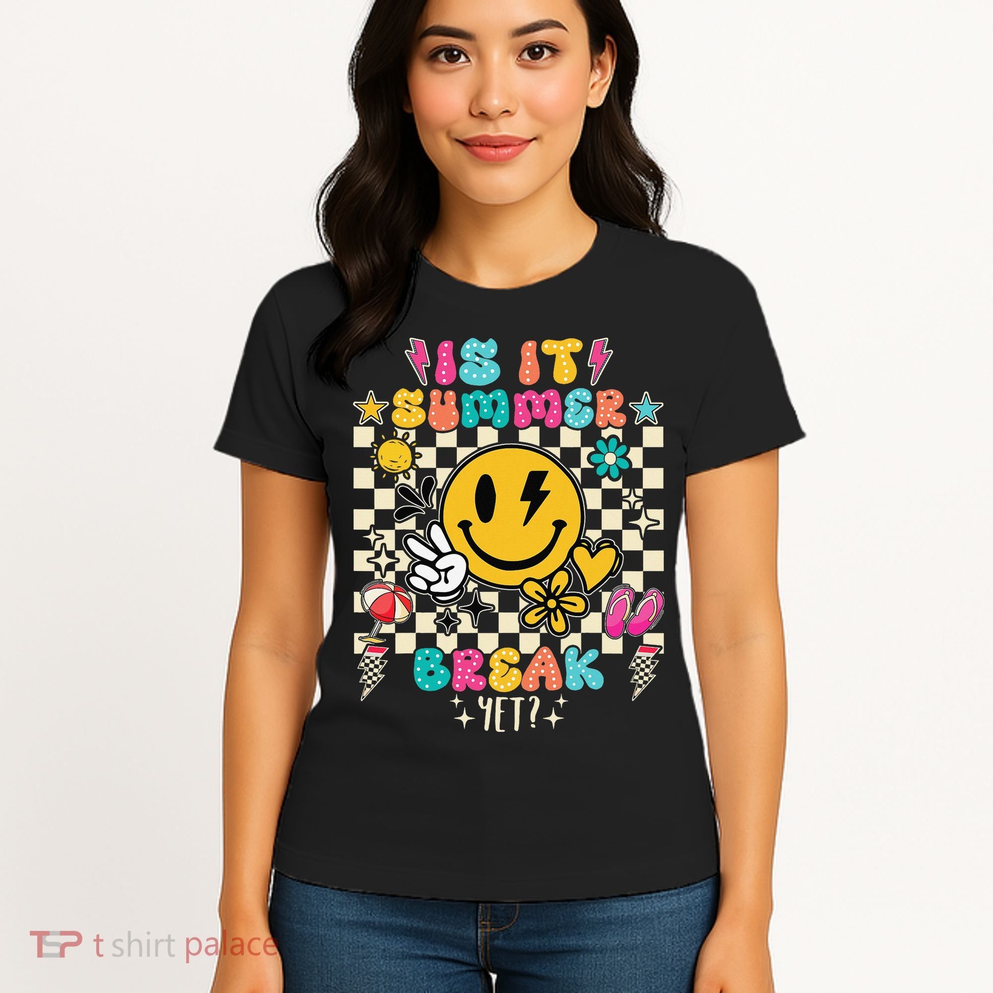 Is It Summer Break Yet Teacher Groovy Women's T-Shirt