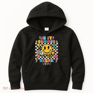 Is It Summer Break Yet Teacher Groovy Kids Hoodie