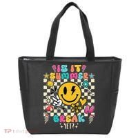 Is It Summer Break Yet Teacher Groovy Tote Bag thumb 0
