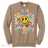 Is It Summer Break Yet Teacher Groovy Sweatshirt thumb 0