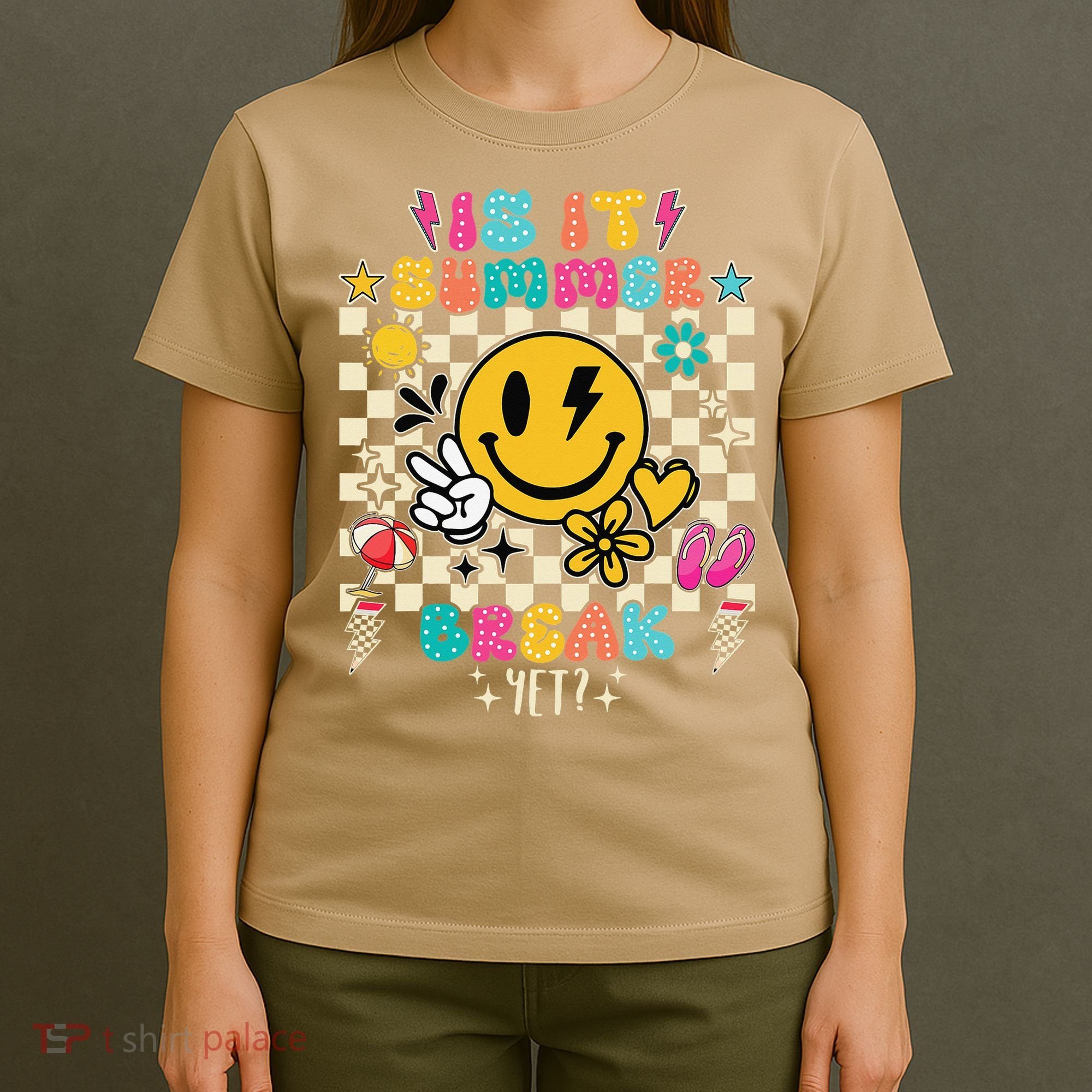 Is It Summer Break Yet Teacher Groovy T-Shirt