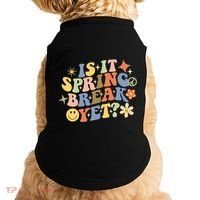 Is It Spring Break Yet? Groovy Retro Vacation Teacher Flower Doggie Tank thumb 0