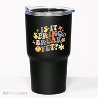 Is It Spring Break Yet? Groovy Retro Vacation Teacher Flower Tumbler thumb 0