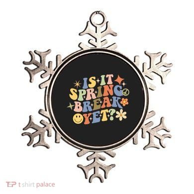 Is It Spring Break Yet? Groovy Retro Vacation Teacher Flower Ornament